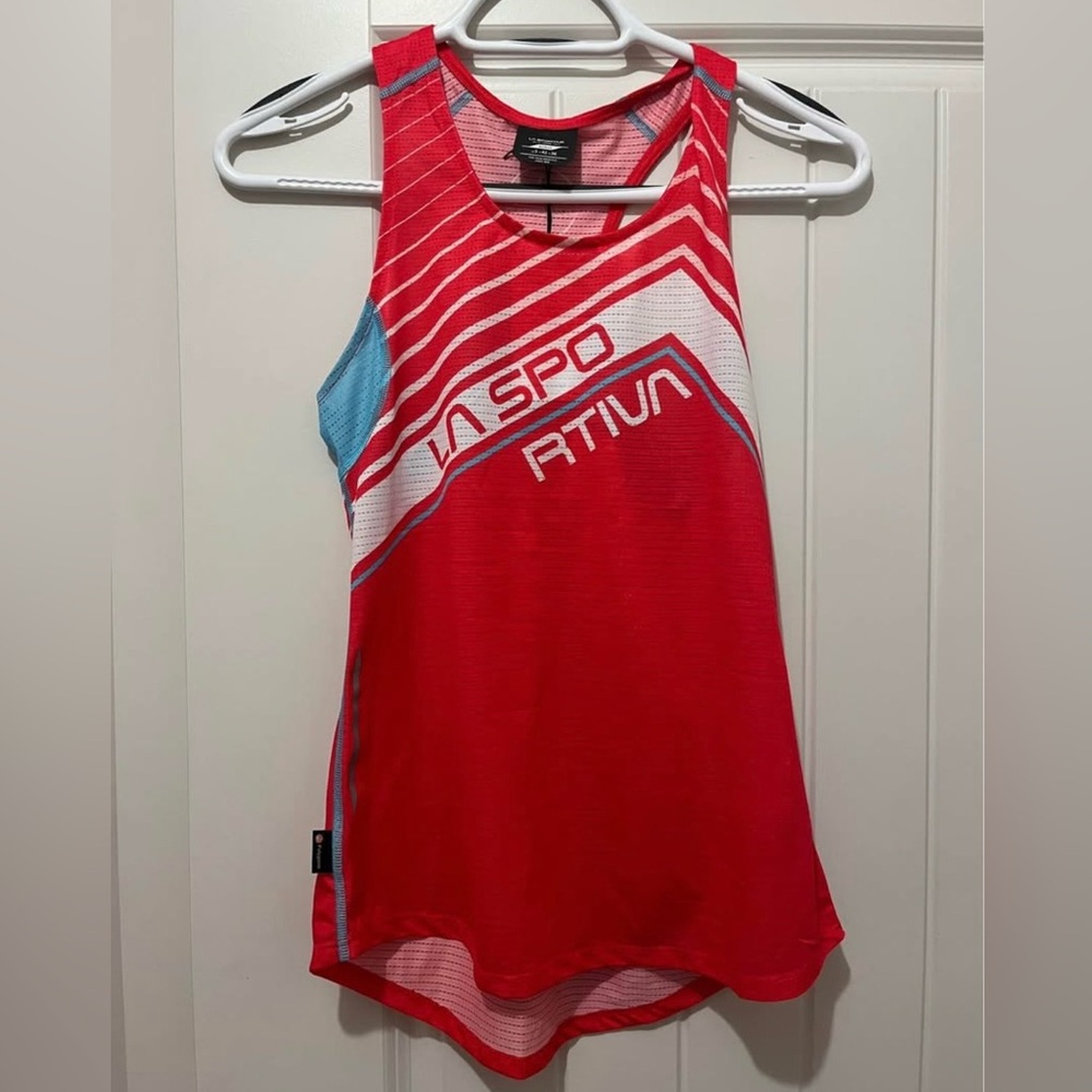 La Sportiva Women's Red and Blue Tank Top